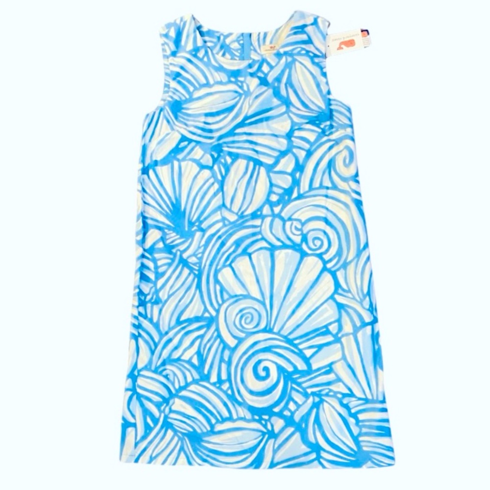 *NWT* Girls Vineyard Vines Nautilus Shell Shift Dress~Cornflower~Size 12